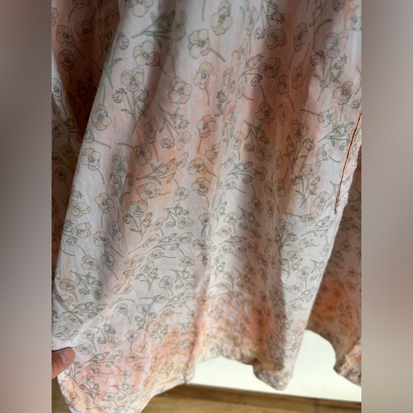 Raquel Allegra Liberty Fabric Crew Mock Neck Prairie inspired blouse - Picture 4 of 7